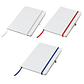 Bloco de Notas A5 Personalizado NOTECOLUR - Capa Branca com Detalhes Coloridos e Suporte para Caneta - Thumbnail 5
