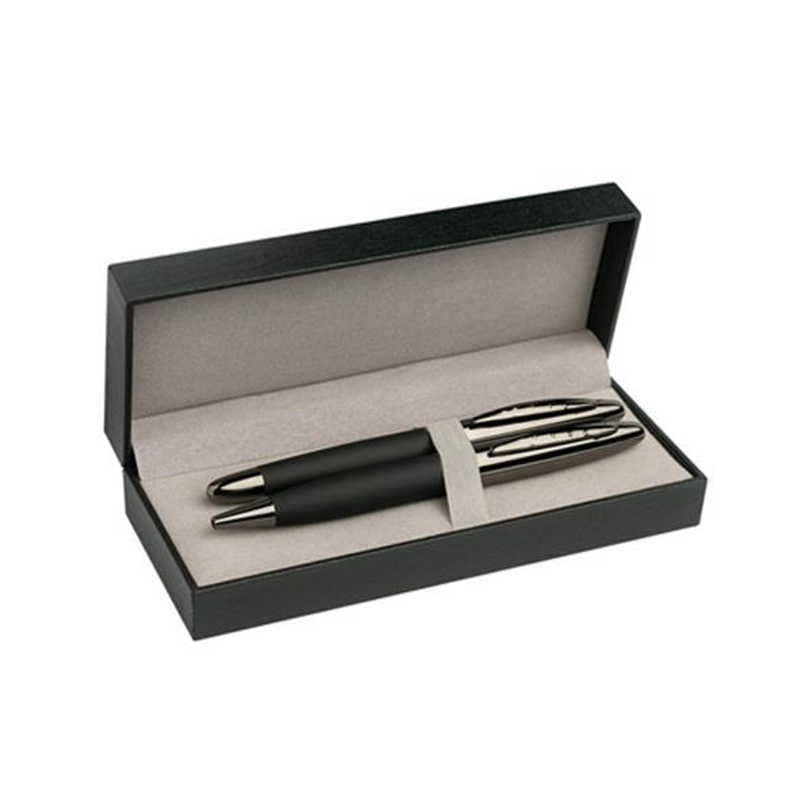 Conjunto de Esferográfica e Roller MERUSIT - Corpo Metálico e Estojo de Oferta 1