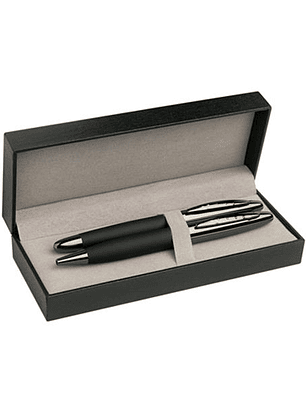 Conjunto de Esferográfica e Roller MERUSIT - Corpo Metálico e Estojo de Oferta