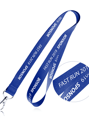 Fitas de Pescoço Personalizadas - Lanyard em Poliéster com Mosquetão