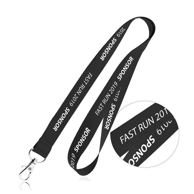 Fitas de Pescoço Personalizadas - Lanyard em Poliéster com Mosquetão 3