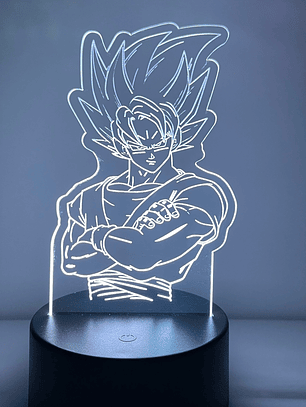 Luminária Personalizada LED Goku - Decoração de Luz para Fãs de Anime