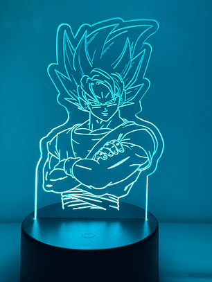 Luminária Personalizada LED Goku - Decoração de Luz para Fãs de Anime