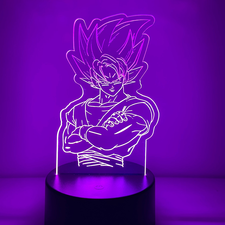 Luminária Personalizada LED Goku - Decoração de Luz para Fãs de Anime 3