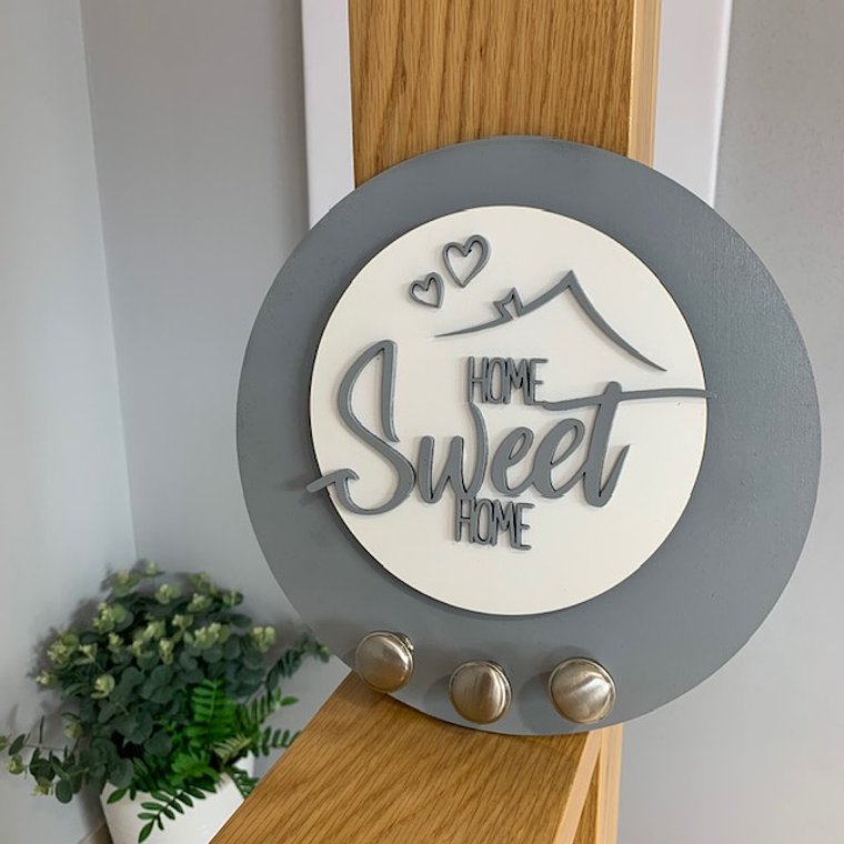 Chaveiro MDF Home Sweet Home - Personalização e Estilo para Sua Casa 1