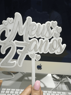 Topper Personalizado para Bolo de Aniversário - Decoração Criativa para Festas