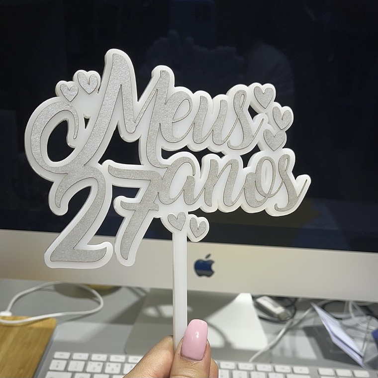 Topper Personalizado para Bolo de Aniversário - Decoração Criativa para Festas 1