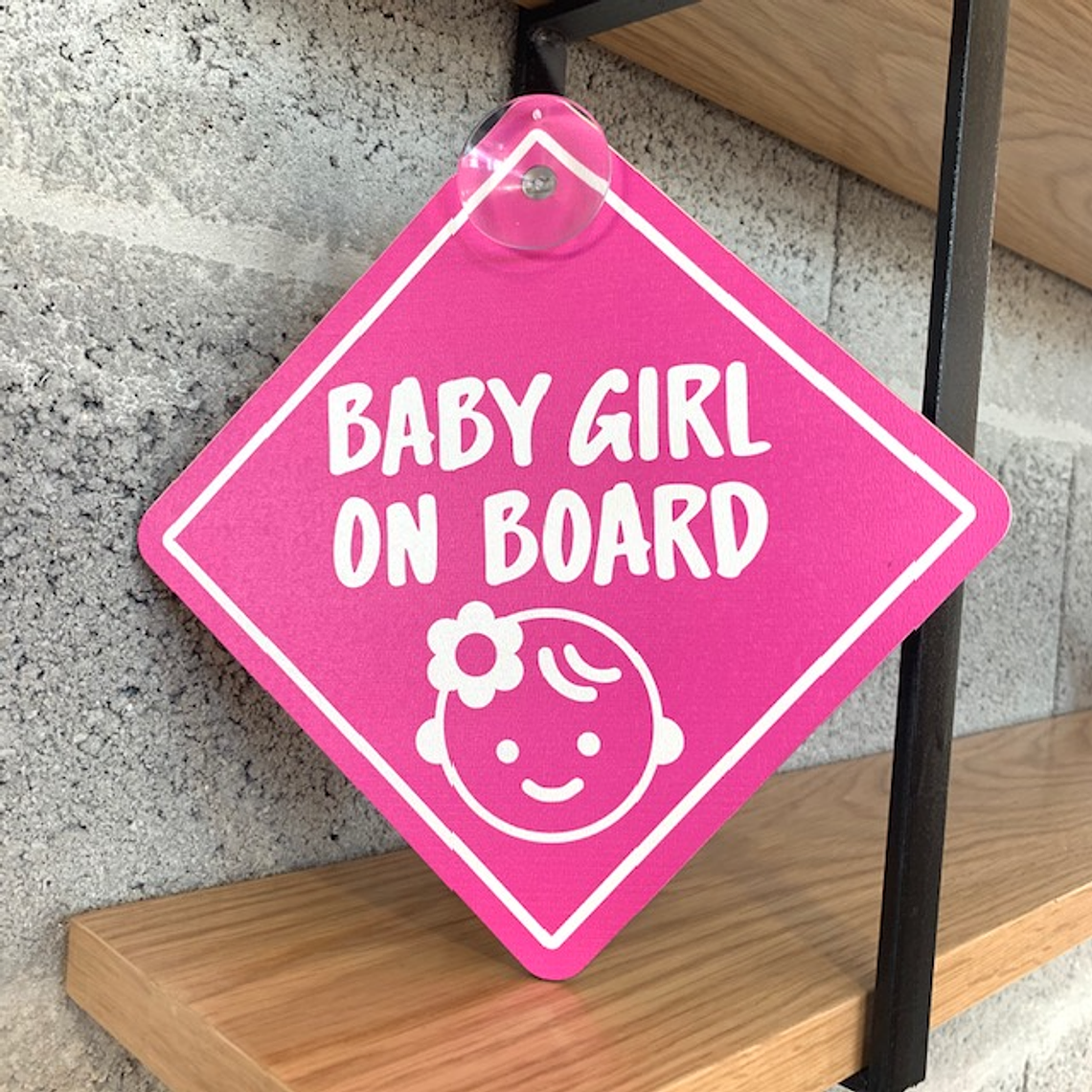 Placa Bebé a Bordo em MDF - Placa Personalizada para Carro 1