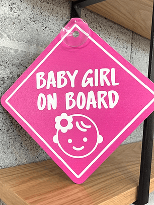 Placa Bebé a Bordo em MDF - Placa Personalizada para Carro
