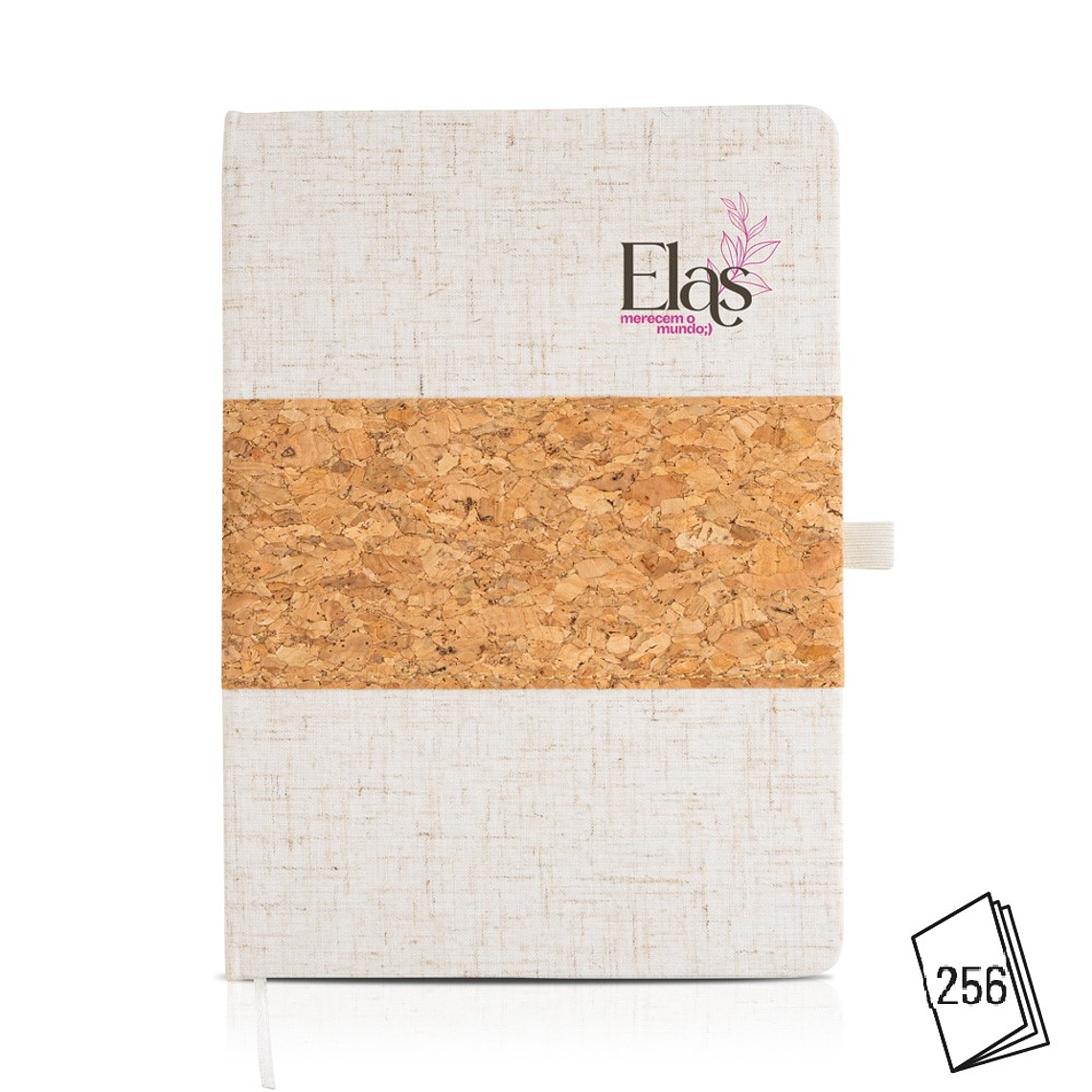 Bloco A5 com Capa em Cortiça e Linho - 128 Folhas para Notas XL 1