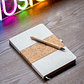 Bloco A5 com Capa em Cortiça e Linho - 128 Folhas para Notas XL - Thumbnail 5