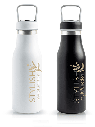 Garrafa Térmica com Compartimento e Tampa