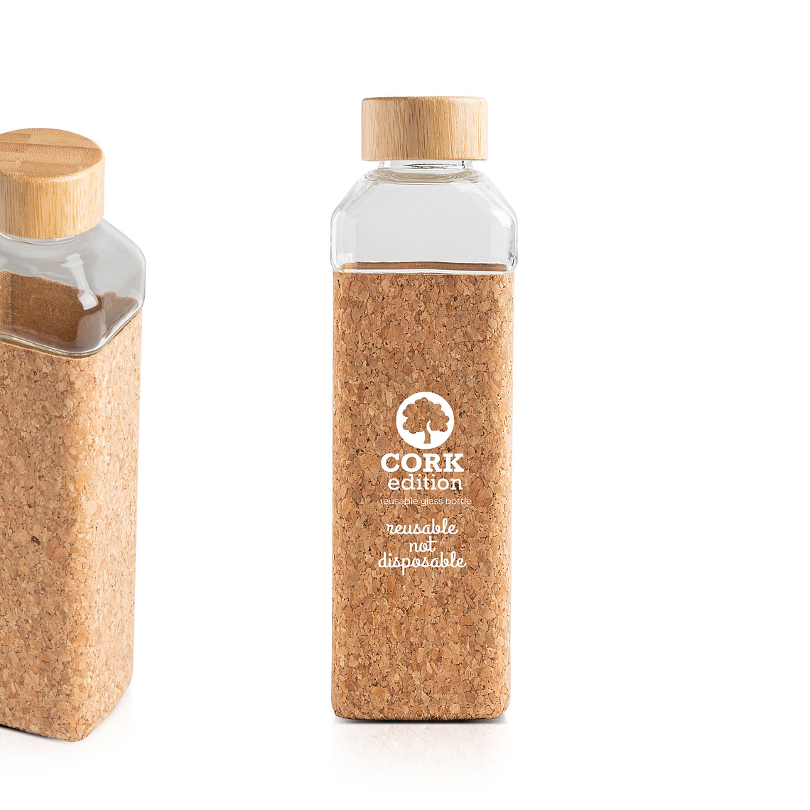 Garrafa em Vidro com Manga em Cortiça - Elegante e Eco-Friendly 1