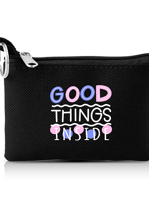 Porta-moedas com Zipper e Argola para Porta-chaves - Personalizado