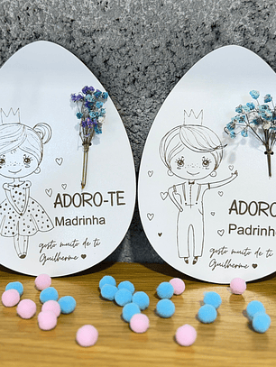 Lembrança Personalizada Padrinhos Conjunto