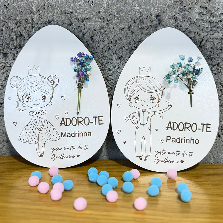 Lembrança Personalizada Padrinhos Conjunto 1