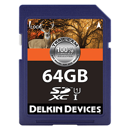 Tarjeta Memoria Delkin Devices 64GB SDXC UHS-I para Cámara Trampa DDSDTRL-64GB