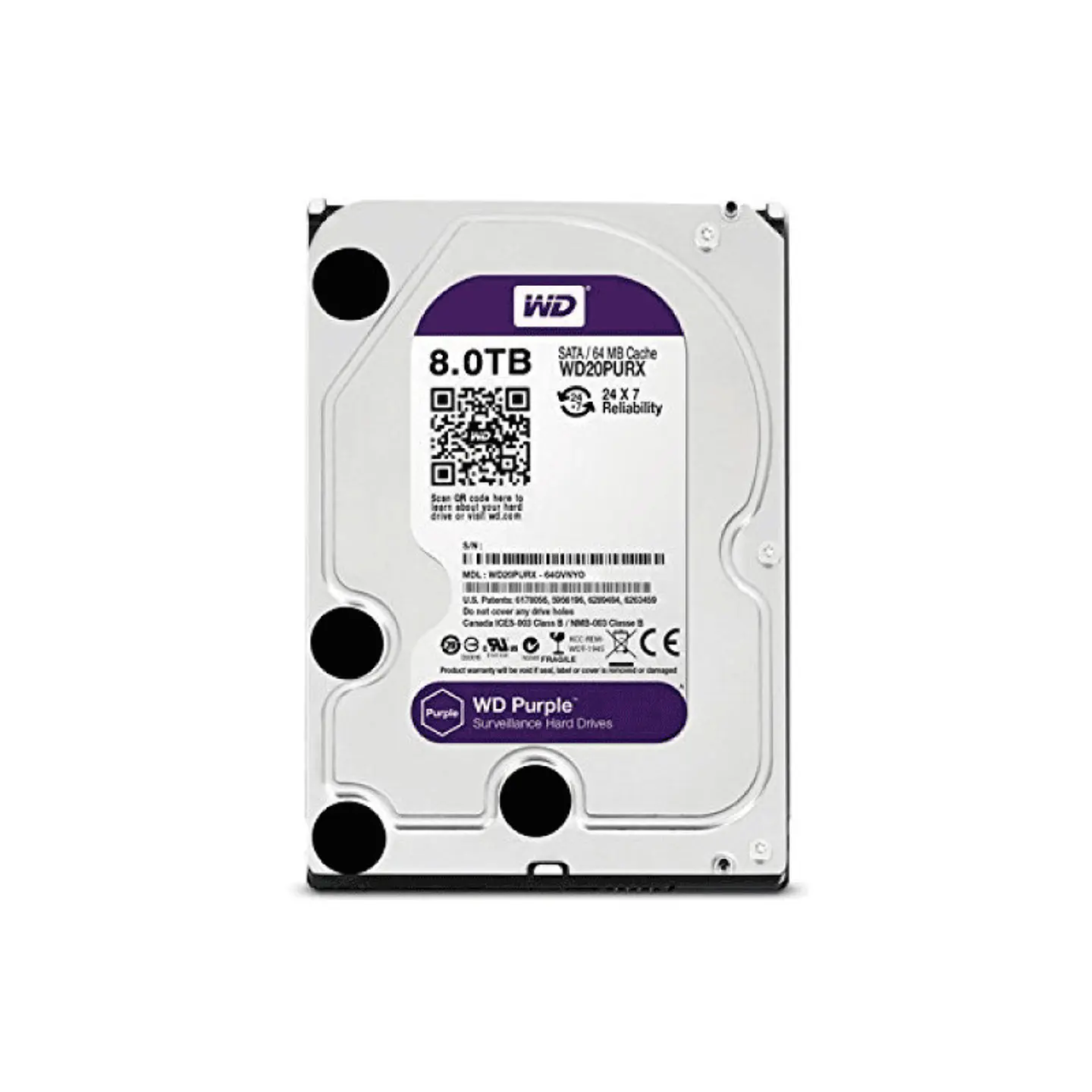 DISCO DURO WD 8TB SATA 6GB-S 24-7 MAX 64 CAM 1