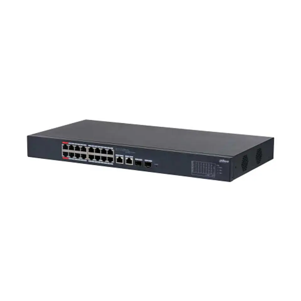 SWITCH DAHUA L2 16P POE EXT 2P GIGA - 2 SFP 130W 1