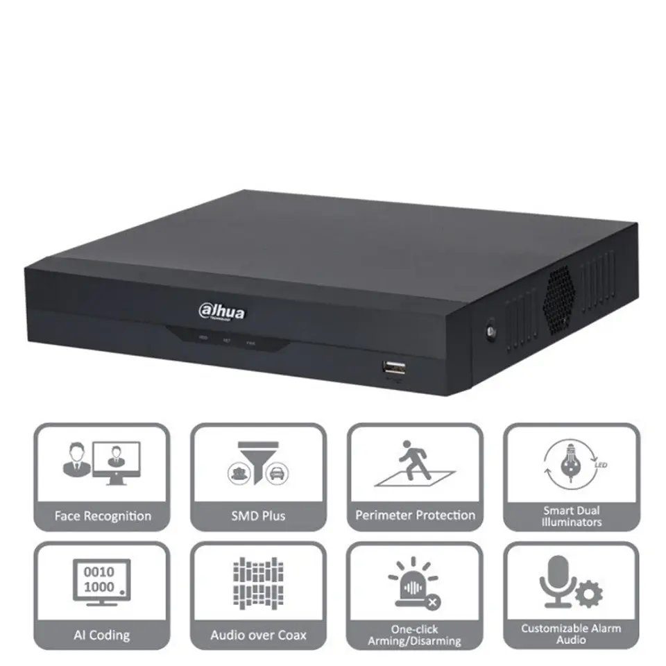 XVR DAHUA 4CH 5MPX 2P 1SATA 32MBPS HDMI FHD 1