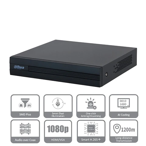 XVR DAHUA 8CH 1080P LITE 2IP 1SATA 40MBPS HDMI FHD
