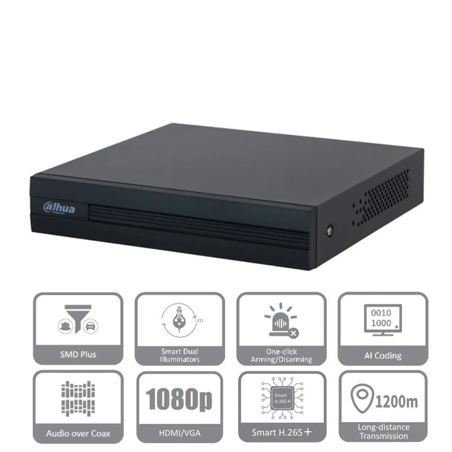 XVR DAHUA 8CH 1080P LITE 2IP 1SATA 40MBPS HDMI FHD 1