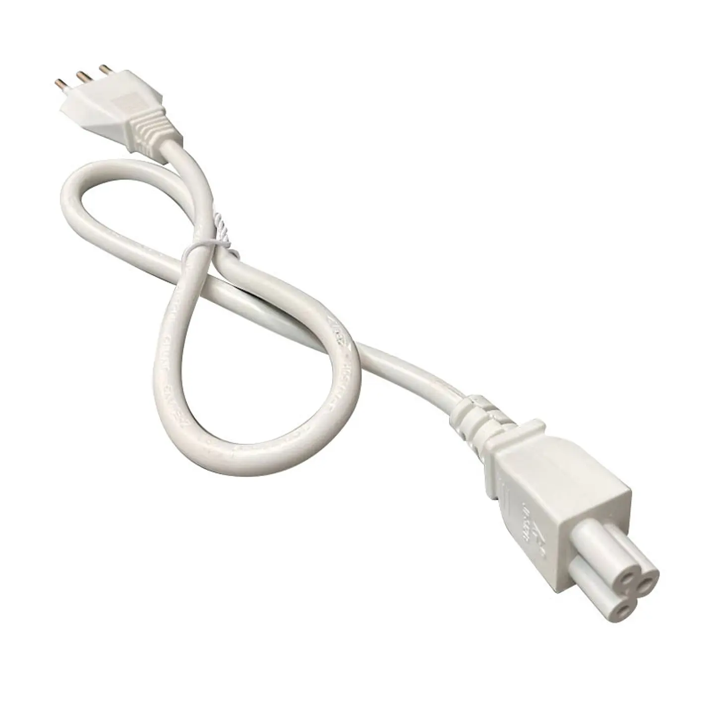 CABLE PODER TREBOL 0.6MT CONECTOR L - C13 BLANCO 1
