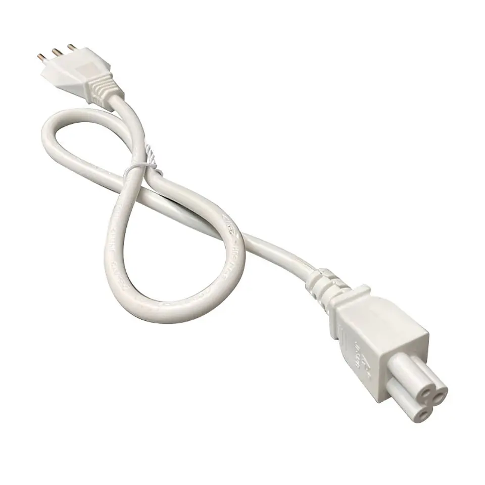 CABLE PODER TREBOL 0.6MT CONECTOR L - C13 BLANCO 1