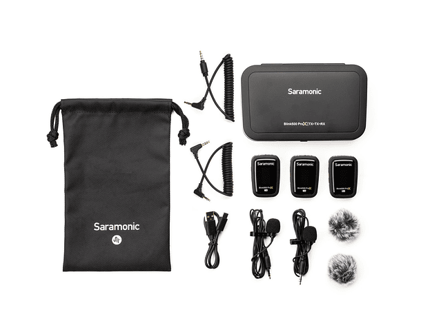 Sistema de micrófono Saramonic Blink 500 ProX B2 con Lavaliers