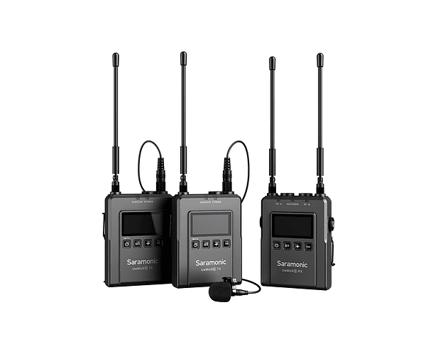 Sistema de micrófono Lavalier inalámbrico Saramonic UwMic9s Kit2 UHF