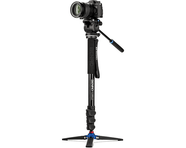 Monopie de video Benro con cabezal de base plana S2 Pro