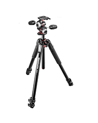 Kit Trípode de Aluminio Manfrotto 055 de 3 Vias Cenital 