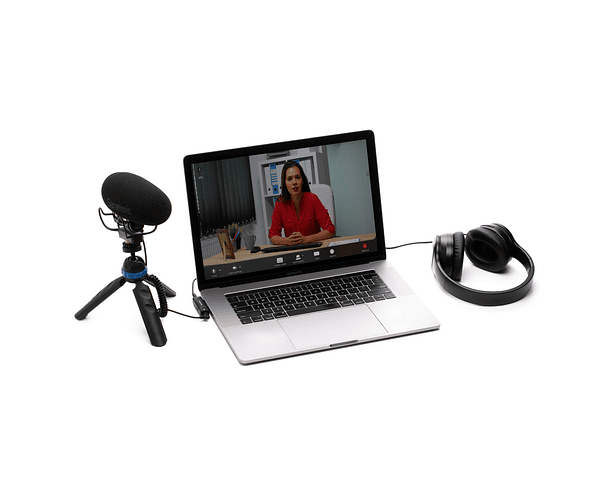 Interfaz USB-C con entrada mic 3,5mm y salida de auriculares