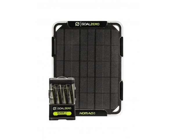Kit Cargador Portátil GoalZero Guide 12 Plus + Panel Solar Nomad 5