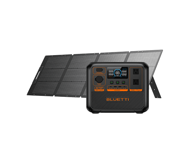 Generador Solar Bluetti AC70P + Panel Solar 200w