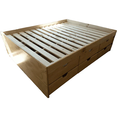 Cama de 2 plazas con 12 cajones