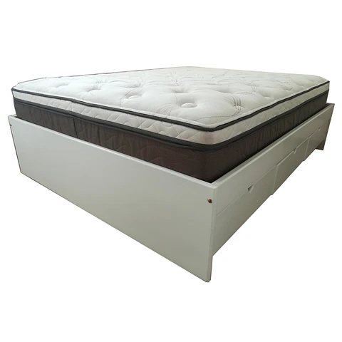 Cama de 2 plazas con 6 cajones lacada