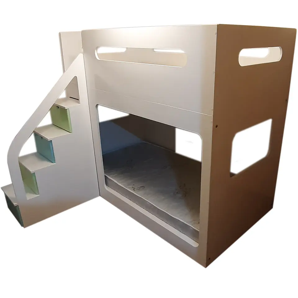 Camarote bajo con escalera con cajones 1