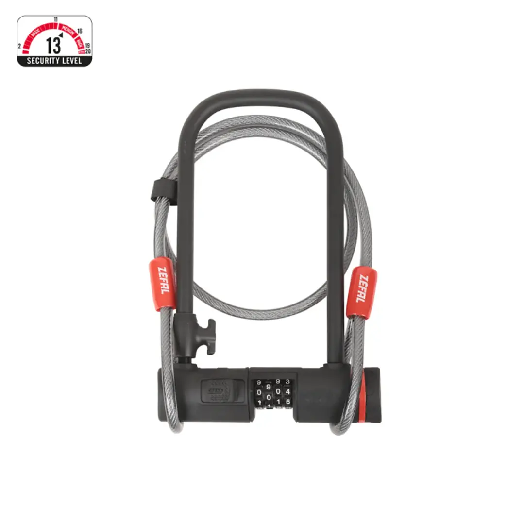 Candado U-Lock Zéfal K-Traz U13 Con Cable y Código 1