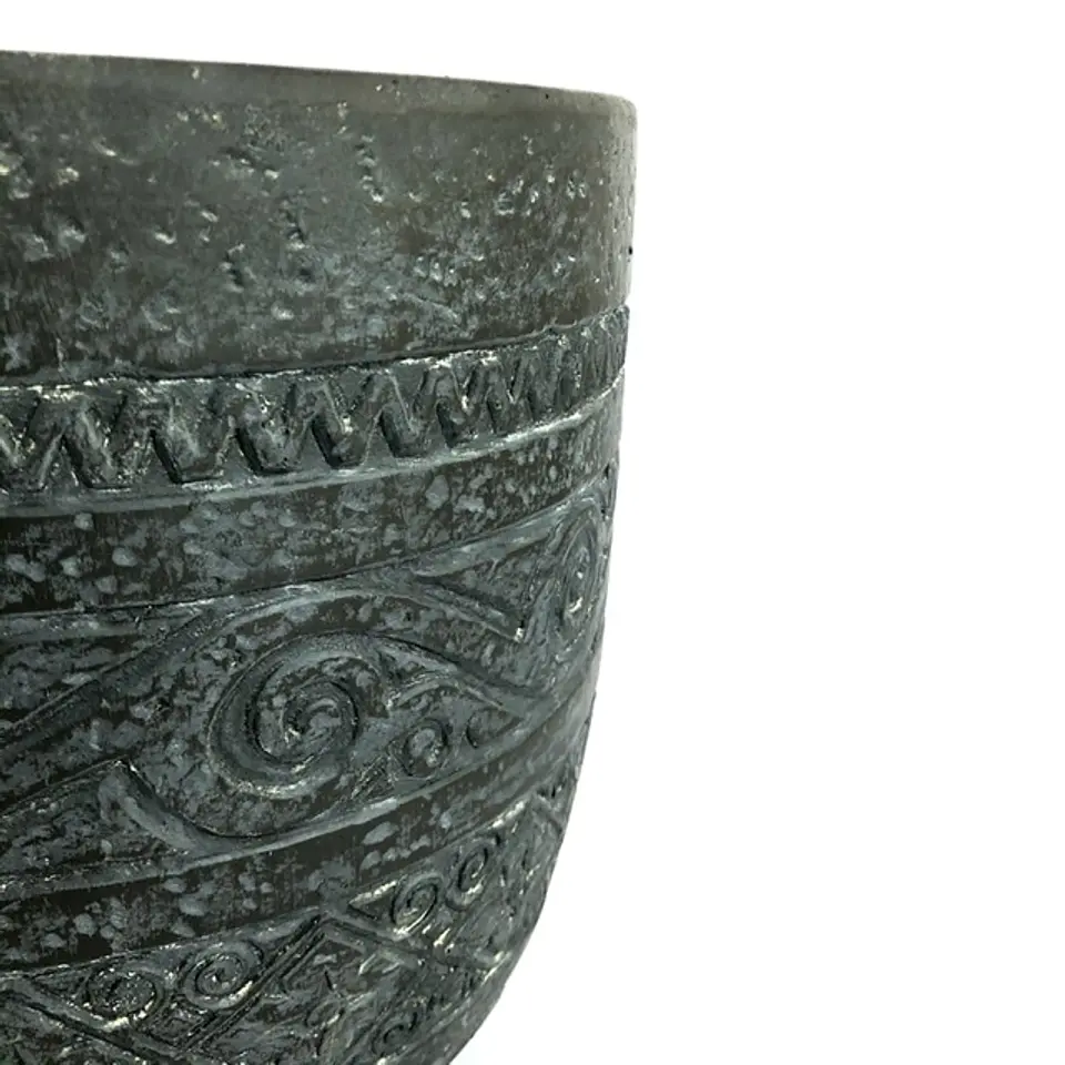 Macetero negro diseño 3