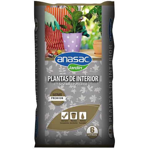 Sustrato para plantas de interior 6lts.