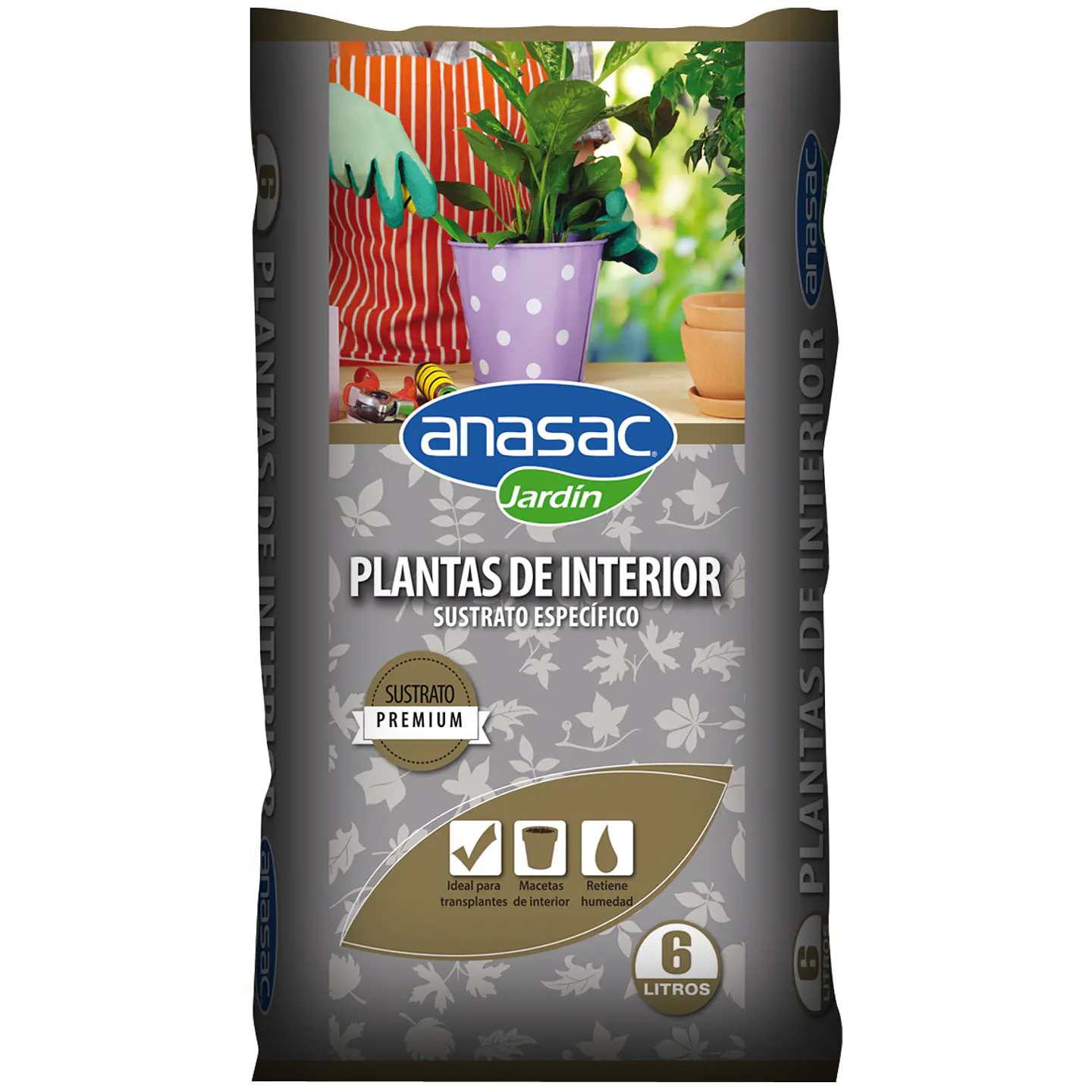 Sustrato para plantas de interior 6lts. 1