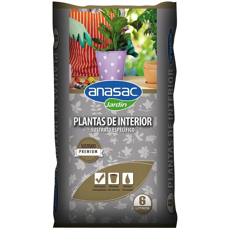 Sustrato para plantas de interior 6lts. 1