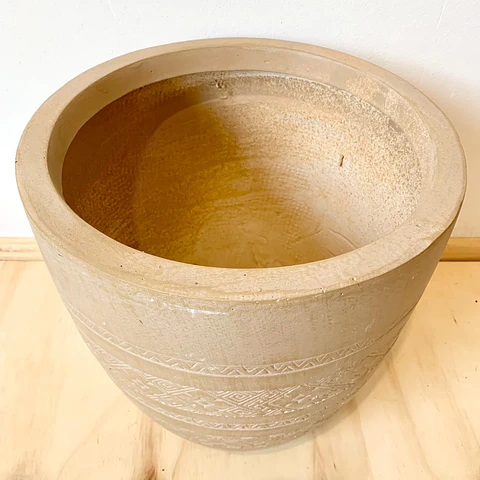 Macetero diseño beige