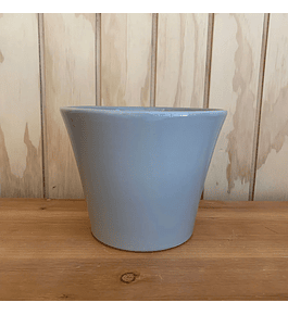 Macetero cerámica gris