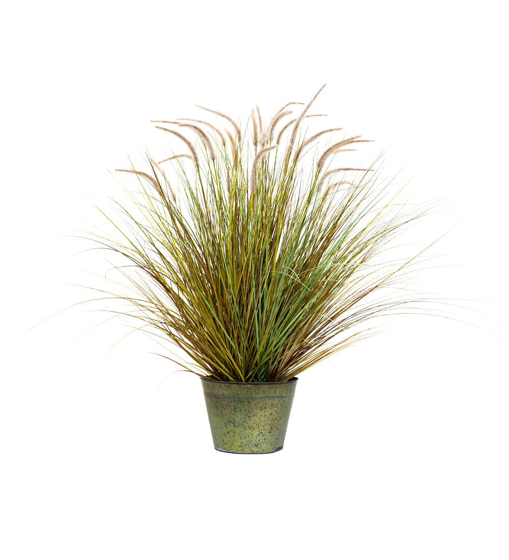 Grass Dogtail Redondo Amarillo 114 cm - planta artificial 