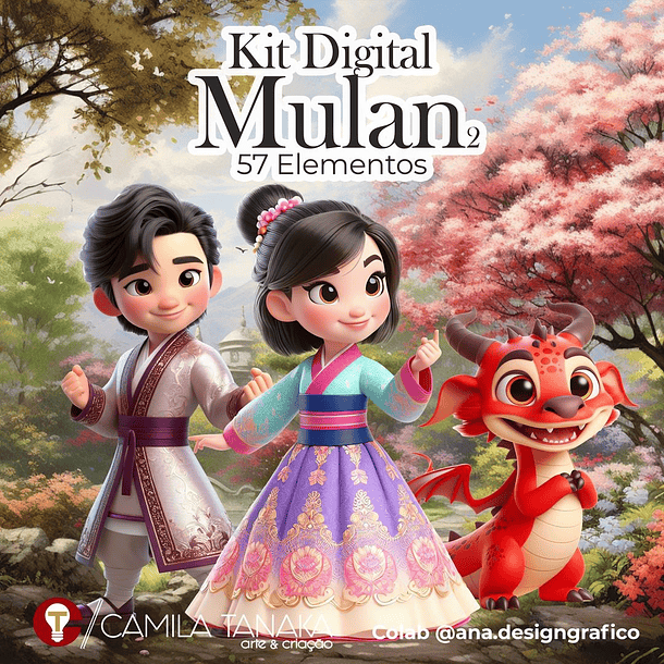 Kit Digital Princesa Mulan 2 1