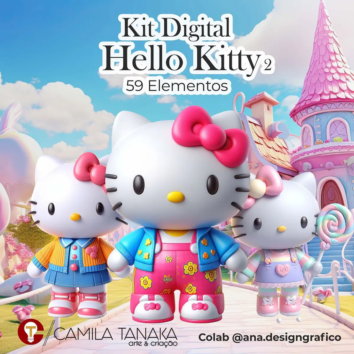Kit Digital Hello Kitty 2 | Camila Tanaka Kit Digitais