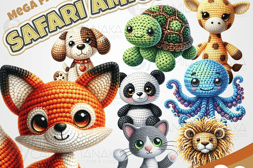 Kit Digital Safari Amigurumi