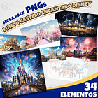 Kit Digital Fundo Castelo Encantado Disney 1